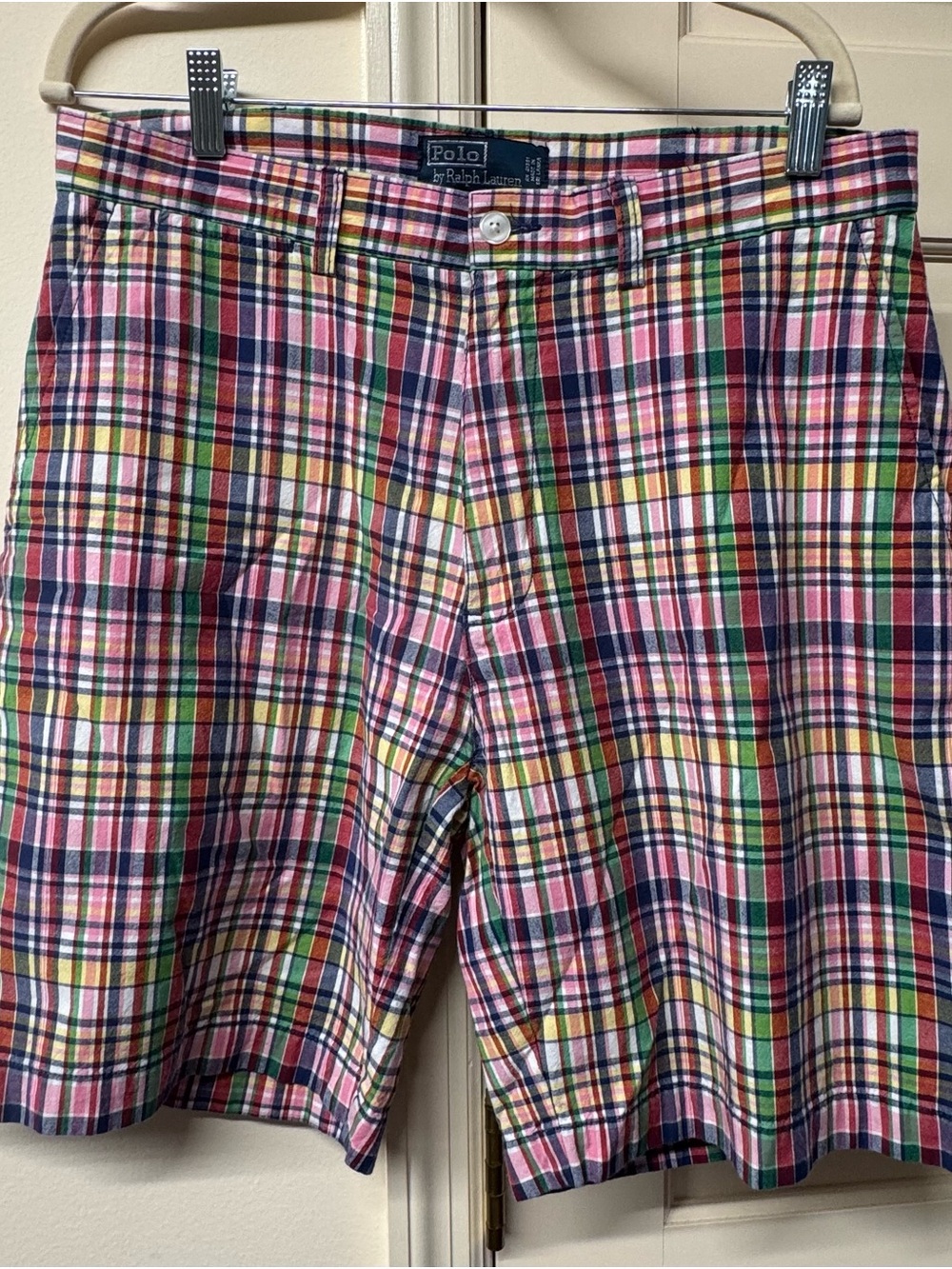 Polo by Ralph Lauren Pink Green Navy Yellow White Plaid Shorts